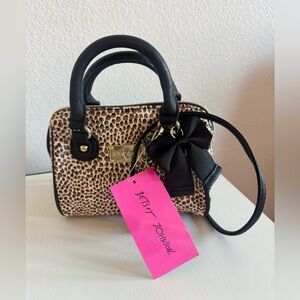 NWT Betsey Johnson Cheetah Print Mini Purse